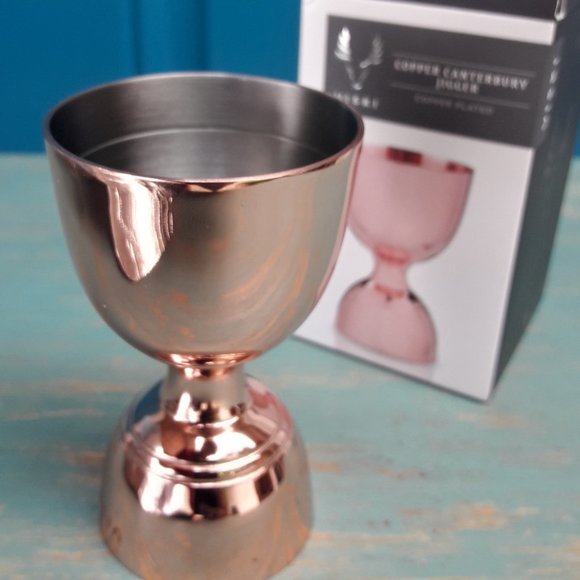 Jigger Double Shot Glass Copper Canterbury NEW Viski Bar Ware New with Tag n Box - Picture 1 of 13